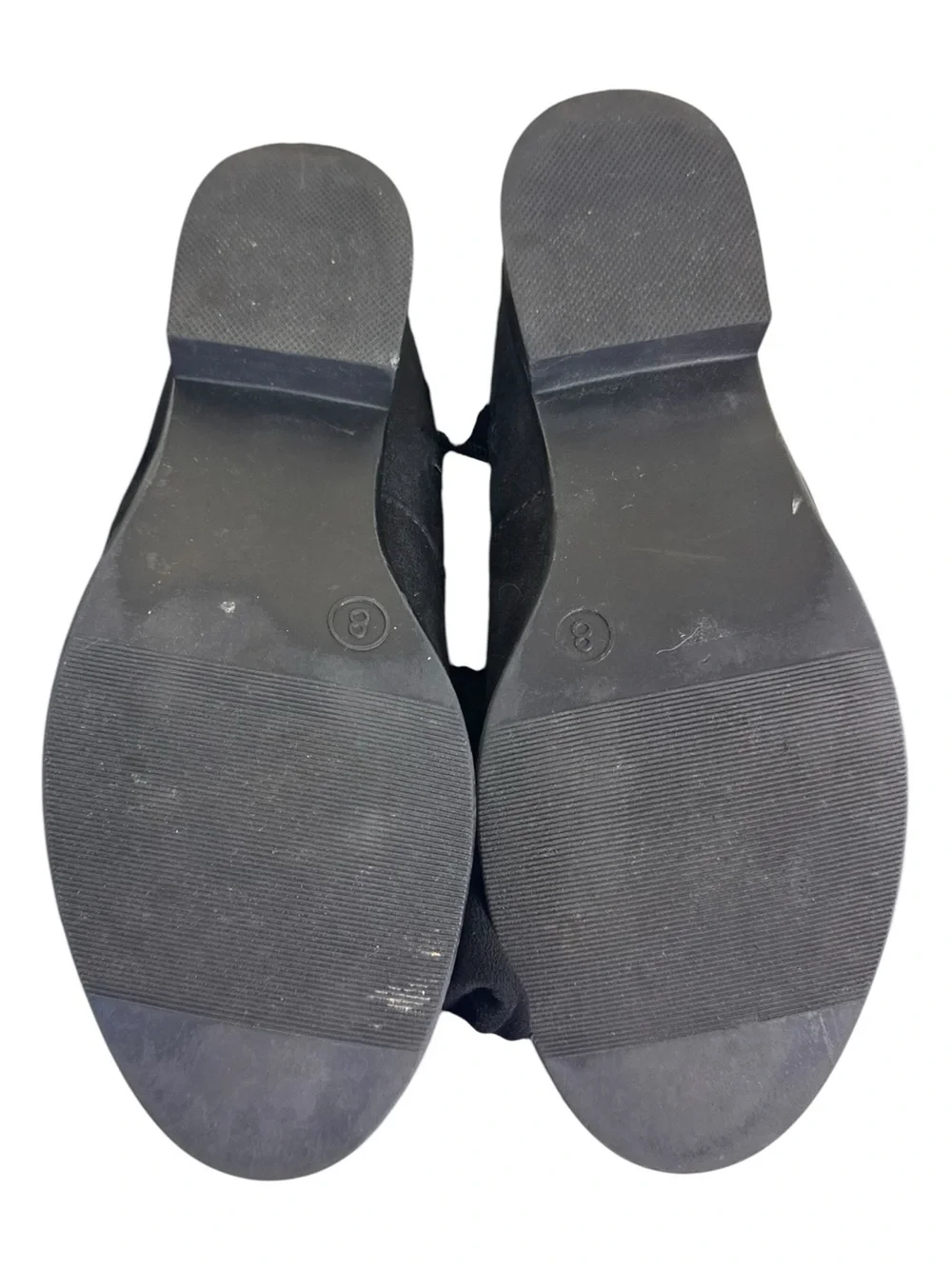 A New Day Black Faux Suede Over the Knee Boots Tie Back Size 8